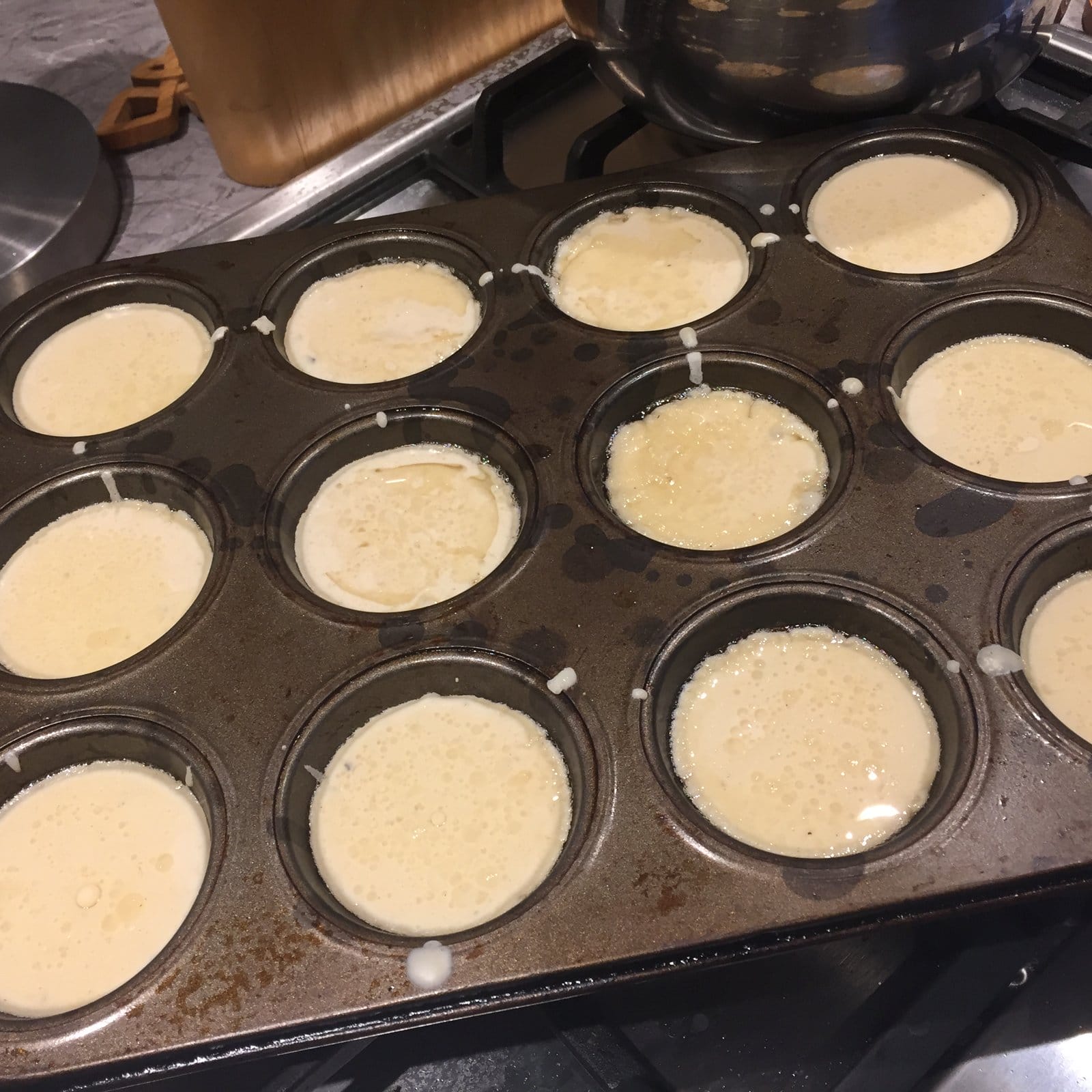 Sizzling pudding batter