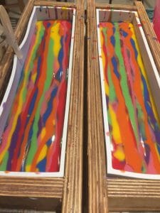 Filling up the mould