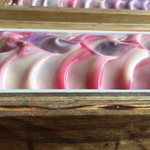 Close up of Blodau in the mould