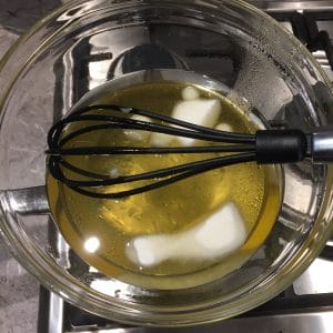 Melting oil  & butter