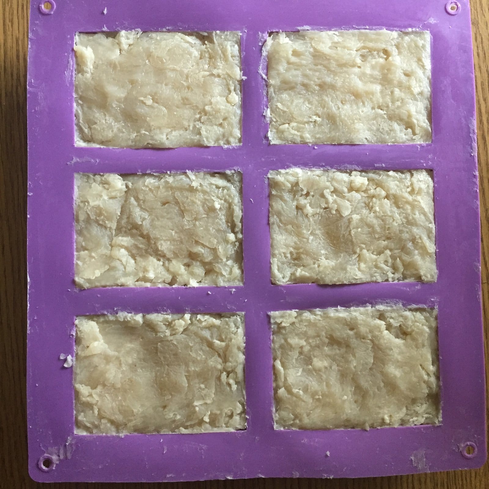 Shampoo Bars in the mould after 48 hours