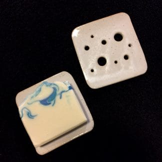 White Square Ceramic Soap Dish