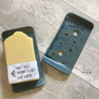 Rectangular Ceramic Soap Dish - Denim Blue