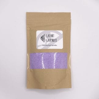 Lavender Bath Sprinkles in a resealable bag