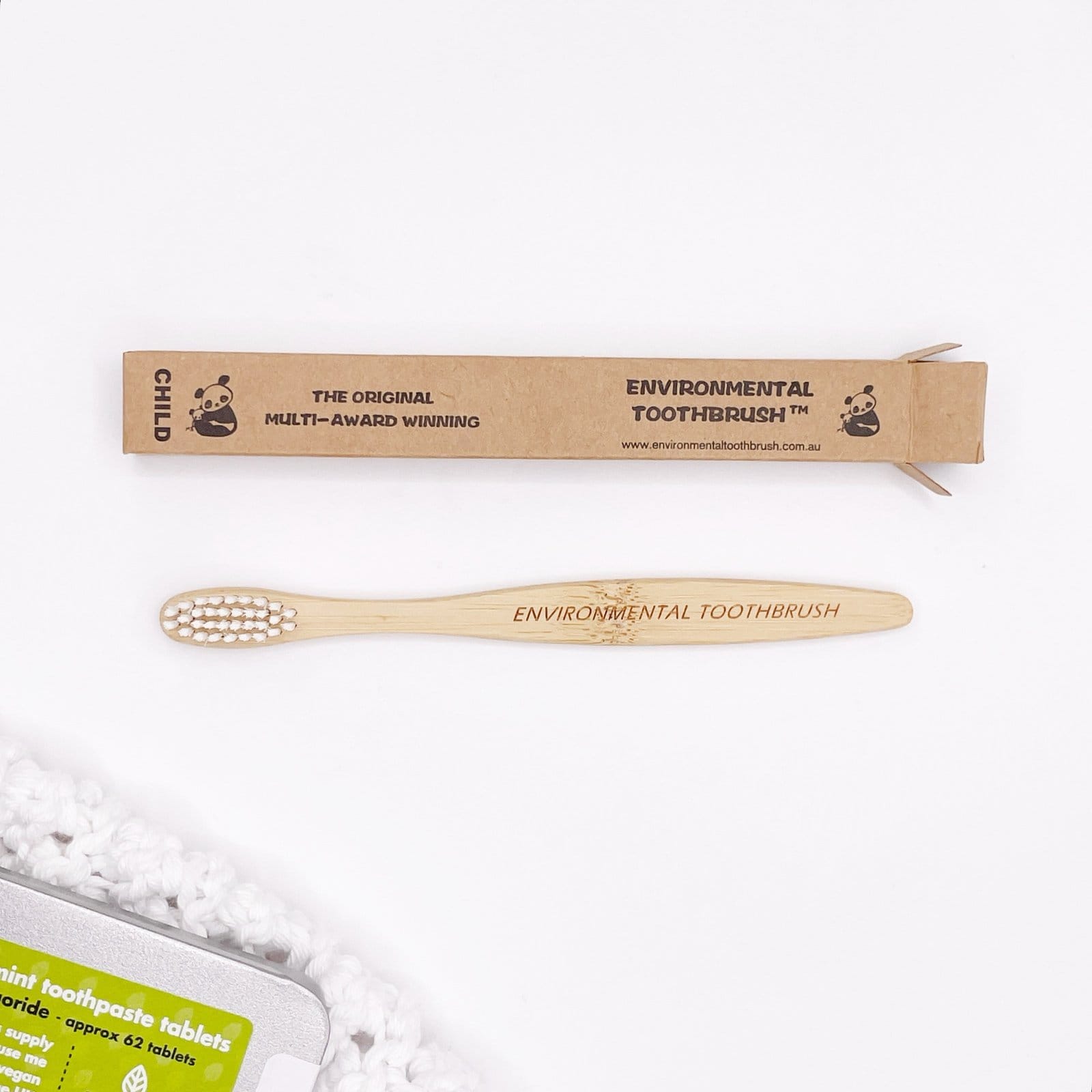 Child's bamboo toothbrush