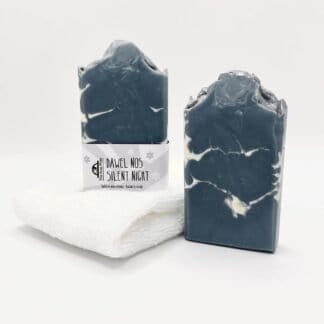 Two Bars of dark blue handmade Soap