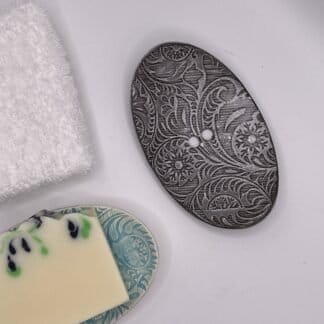 Grey Oval Soap Dish